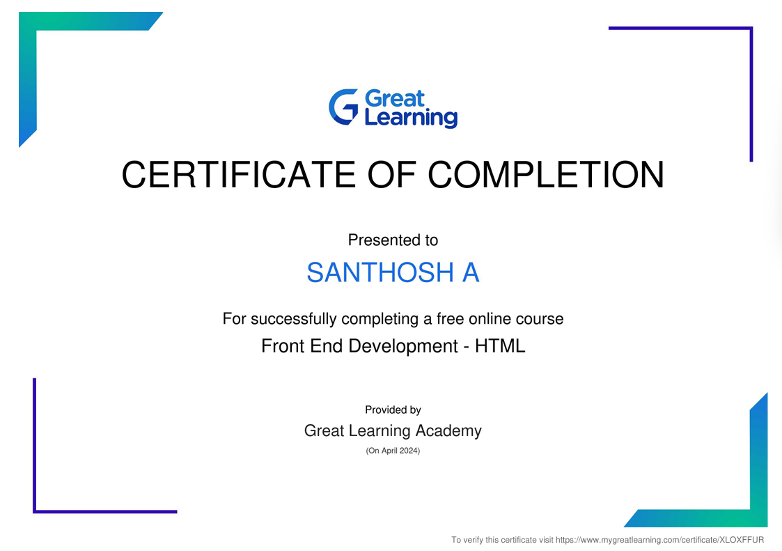 Certificate